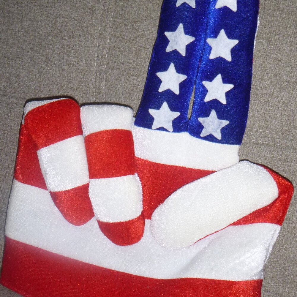 Stars and Stripes Patriotic Peace Symbol felt hat